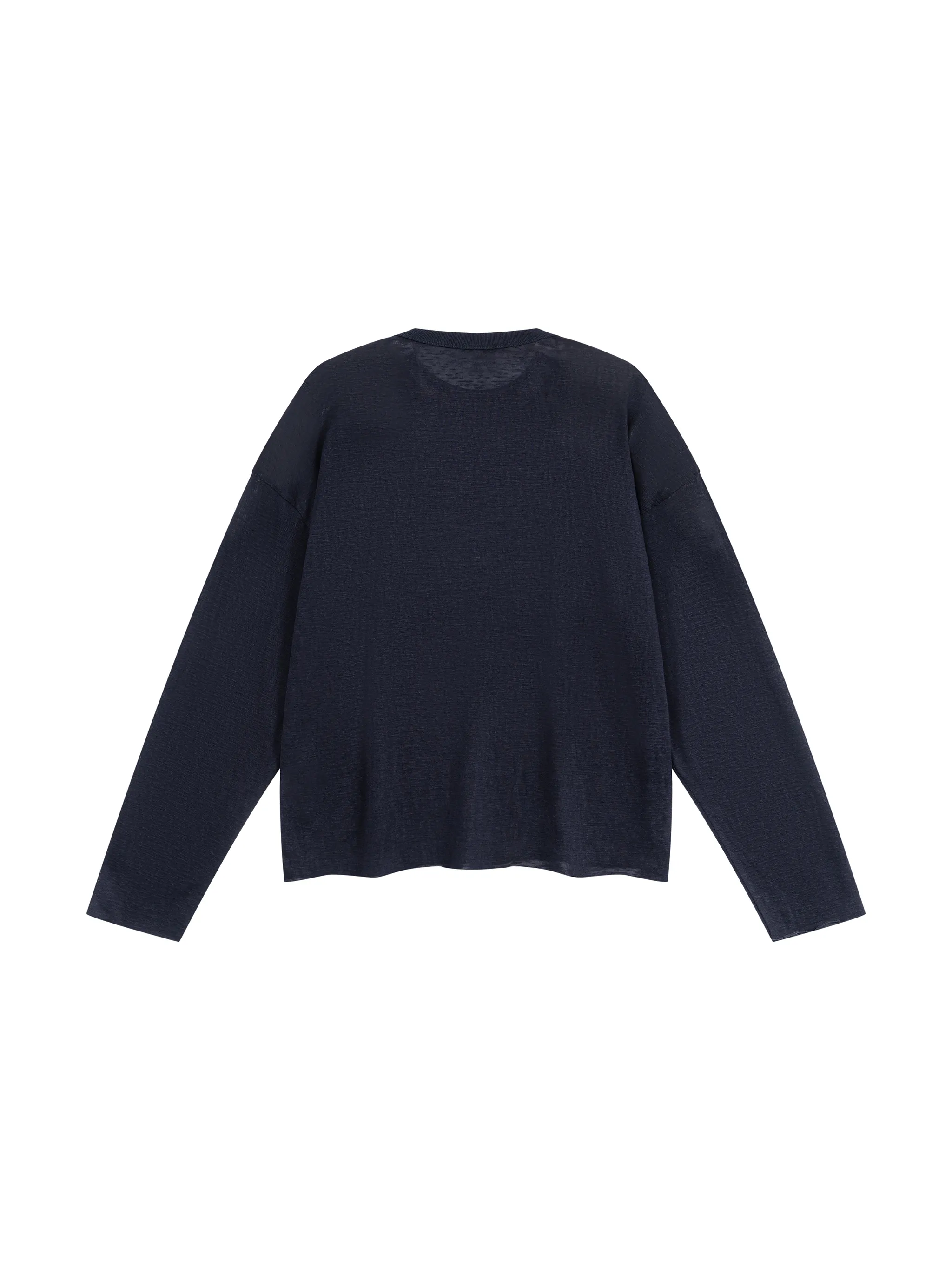 Unisex Raw Edge Long Sleeve T-Shirt