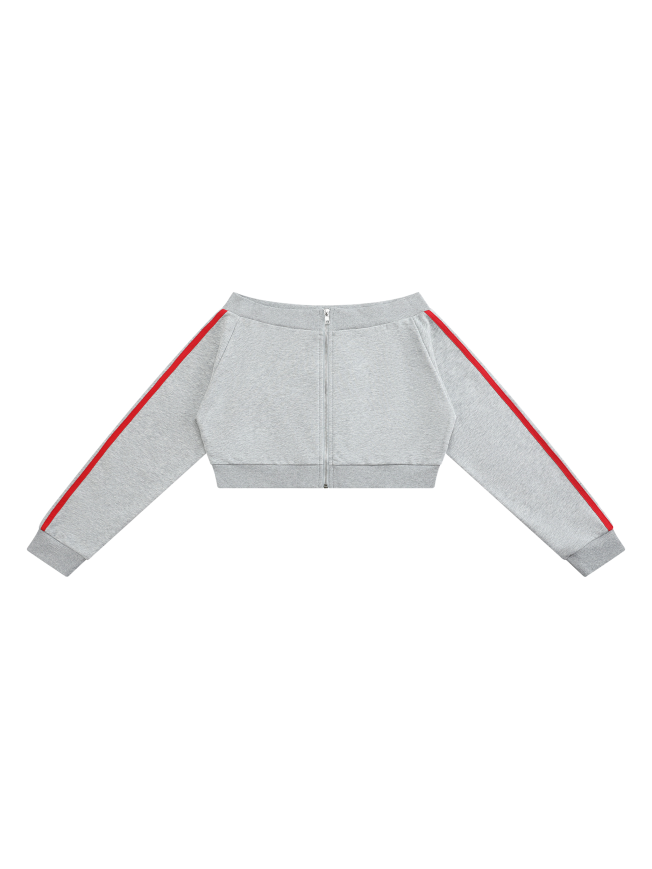 Women's Off-Shoulder Full Zip Hoodie