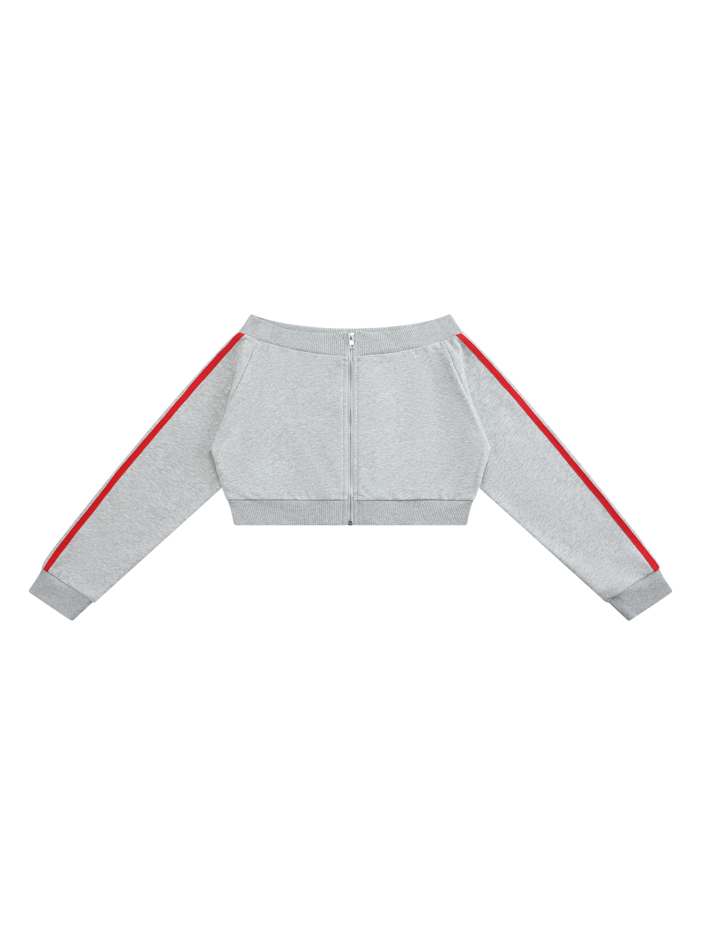 Women's Off-Shoulder Full Zip Hoodie - Main Image
