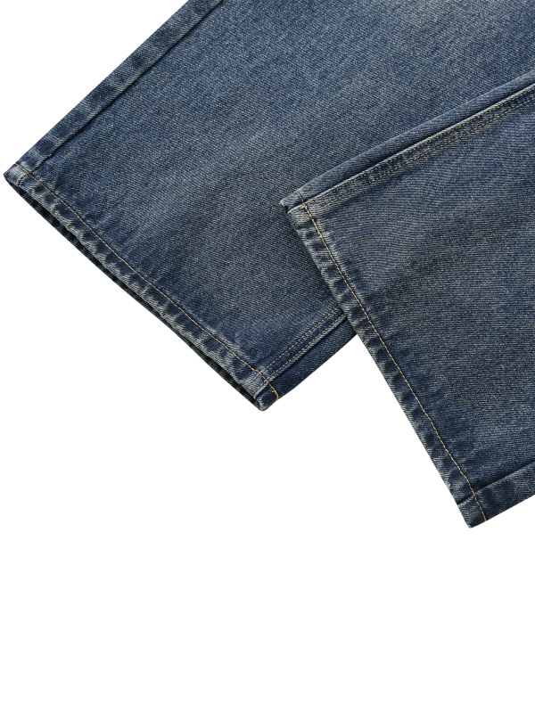 Men’s Vintage Wash Straight Leg Denim Jeans
