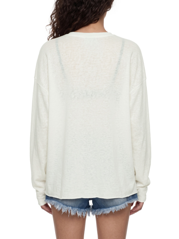 Unisex Raw Edge Long Sleeve T-Shirt