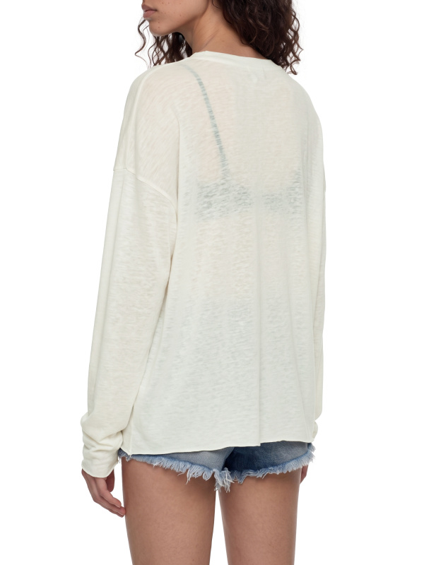 Unisex Raw Edge Long Sleeve T-Shirt