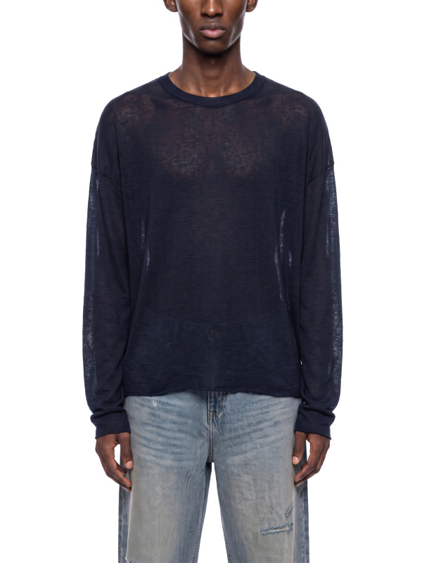 Unisex Raw Edge Long Sleeve T-Shirt
