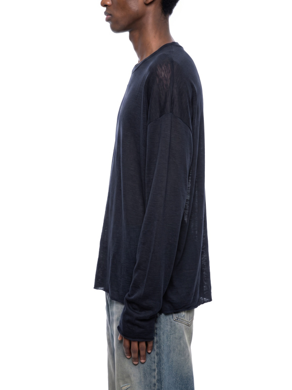 Unisex Raw Edge Long Sleeve T-Shirt
