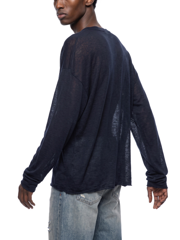 Unisex Raw Edge Long Sleeve T-Shirt