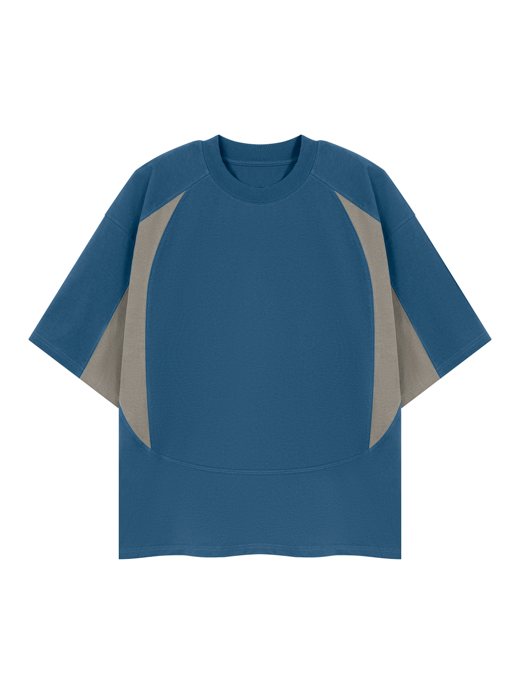 Unisex Color Block Paneling T-Shirt - Main Image