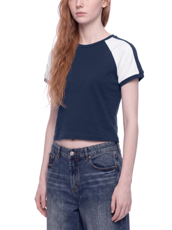 Women’s Slim Raglan Color Block T-Shirt