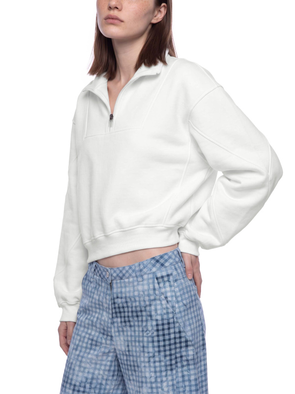 Women’s Loose Fleece Quarter-Zip Sweatshirt