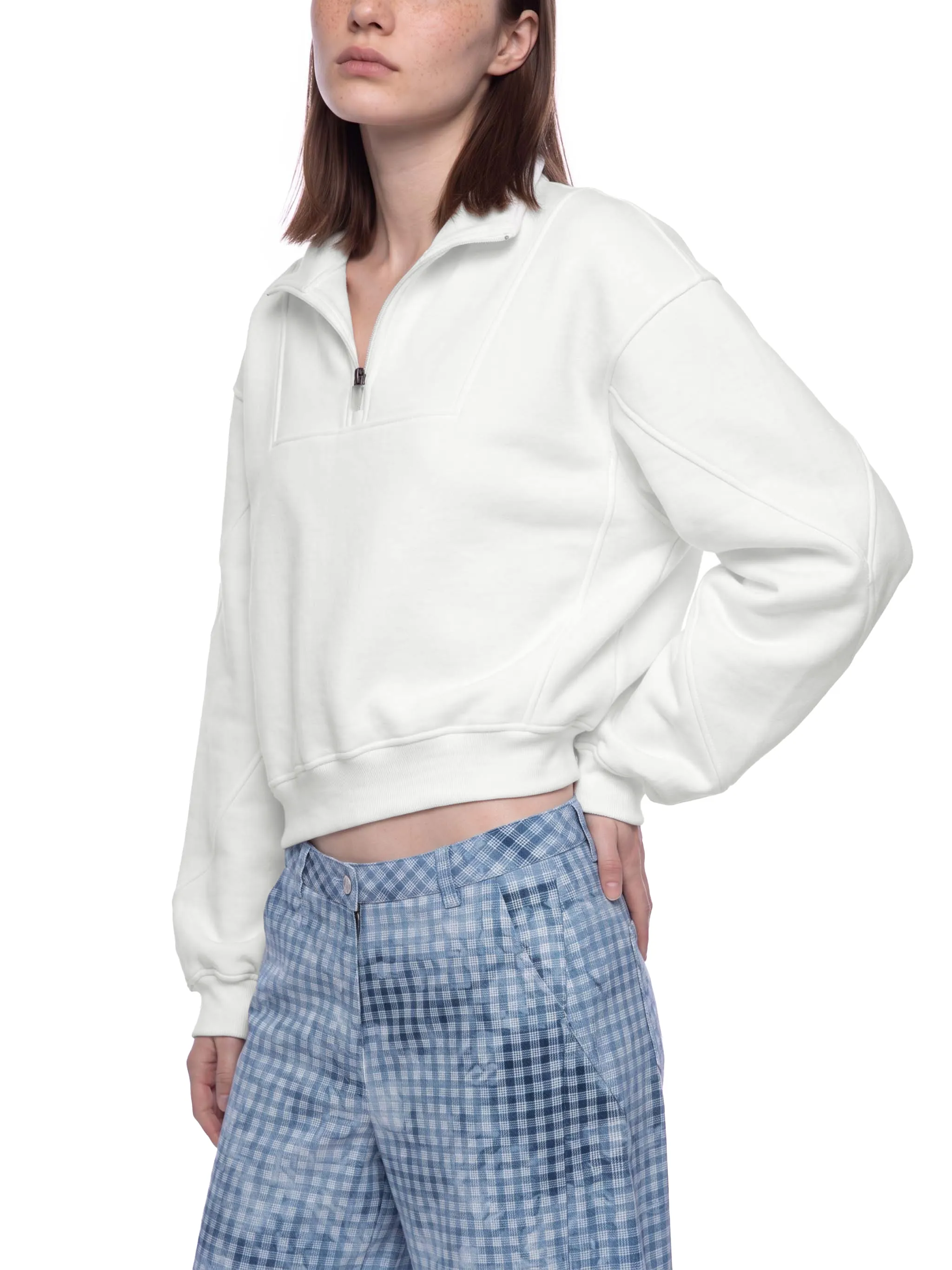 Women’s Loose Fleece Quarter-Zip Sweatshirt