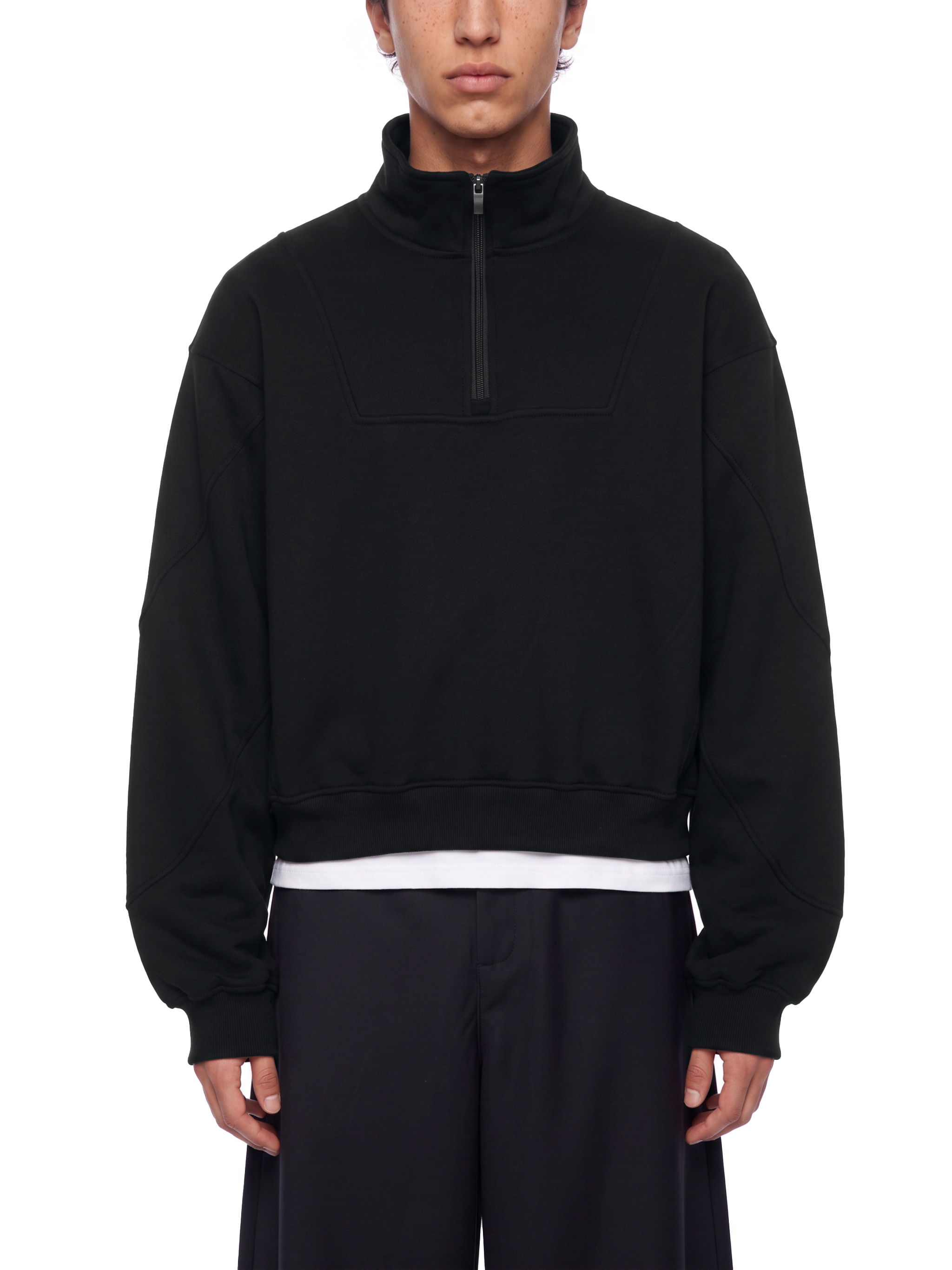Women's Loose Fleece Quarter-Zip Sweatshirt #WT0265 | TAPSTITCH