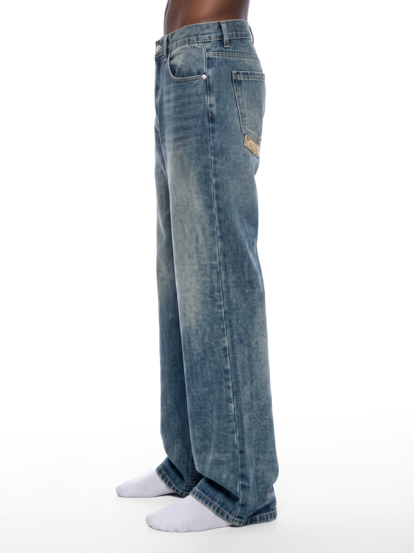 Men's Vintage Wash Denim Jeans
