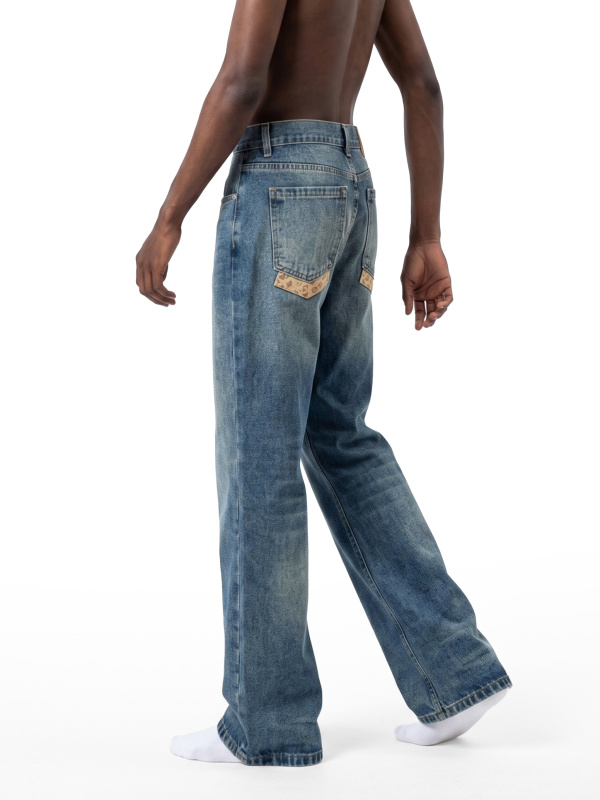 Men's Vintage Wash Denim Jeans