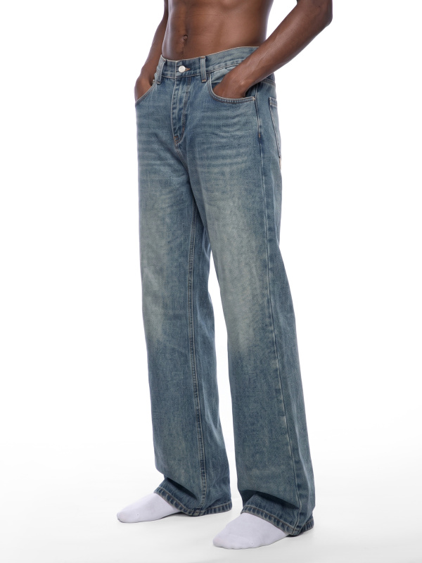 Men's Vintage Wash Denim Jeans