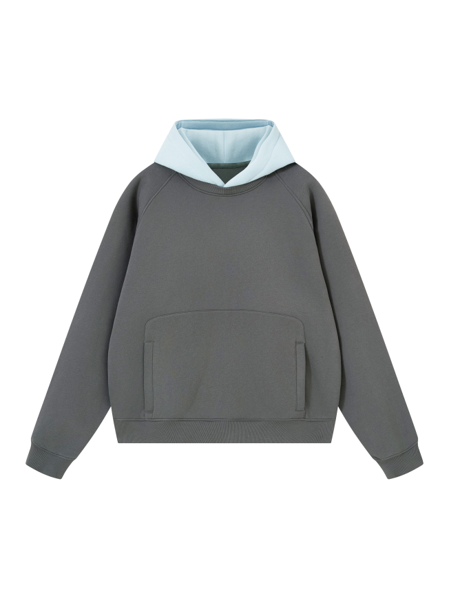 Unisex Fleece Raglan Color Block Hoodie