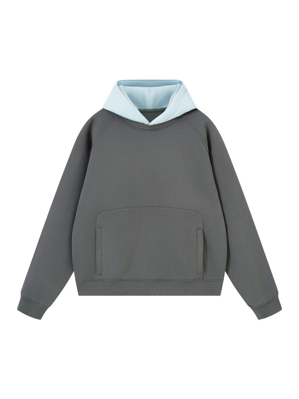 Unisex Fleece Raglan Color Block Hoodie