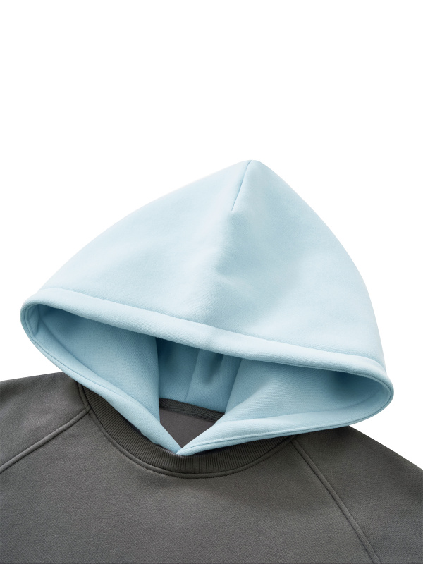 Unisex Fleece Raglan Color Block Hoodie