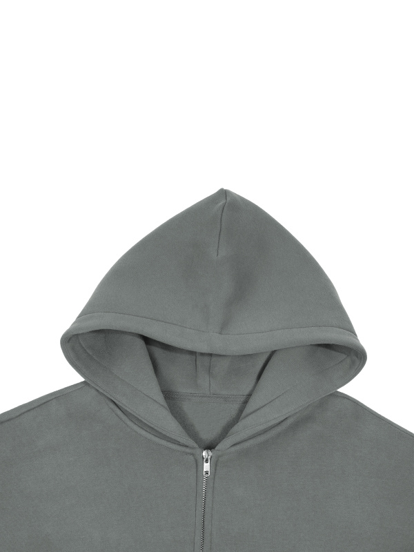 Unisex Color Block Fleece Full Zip Hoodie