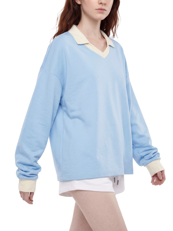 Unisex Color Block Long Sleeve Sweatshirt
