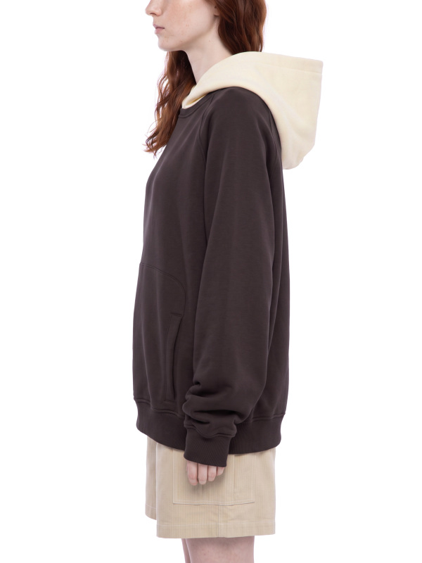 Unisex Fleece Raglan Color Block Hoodie