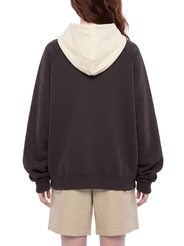 Unisex Fleece Raglan Color Block Hoodie