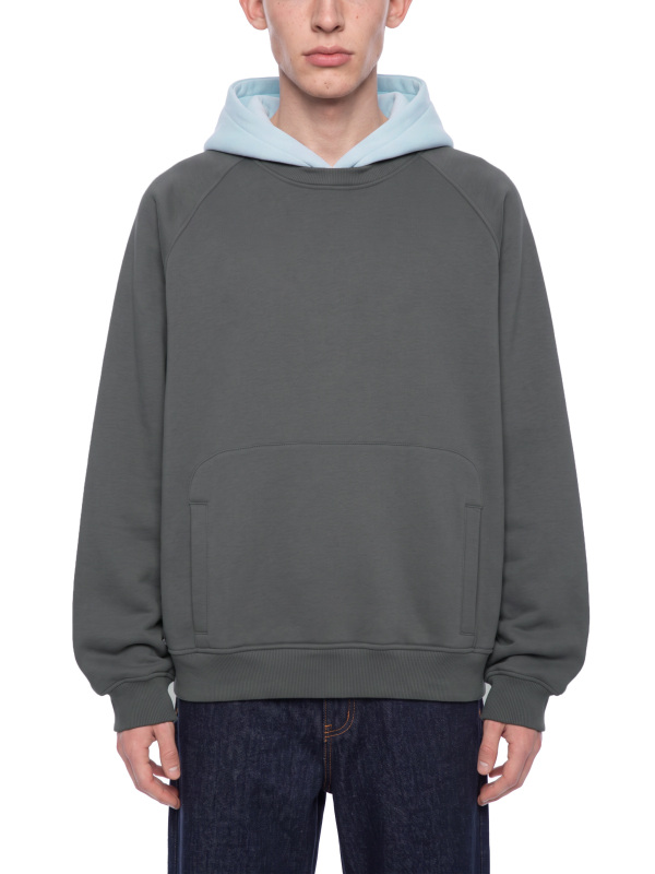 Unisex Fleece Raglan Color Block Hoodie
