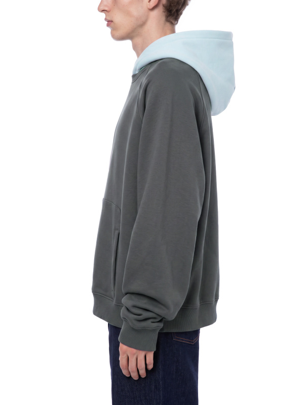 Unisex Fleece Raglan Color Block Hoodie