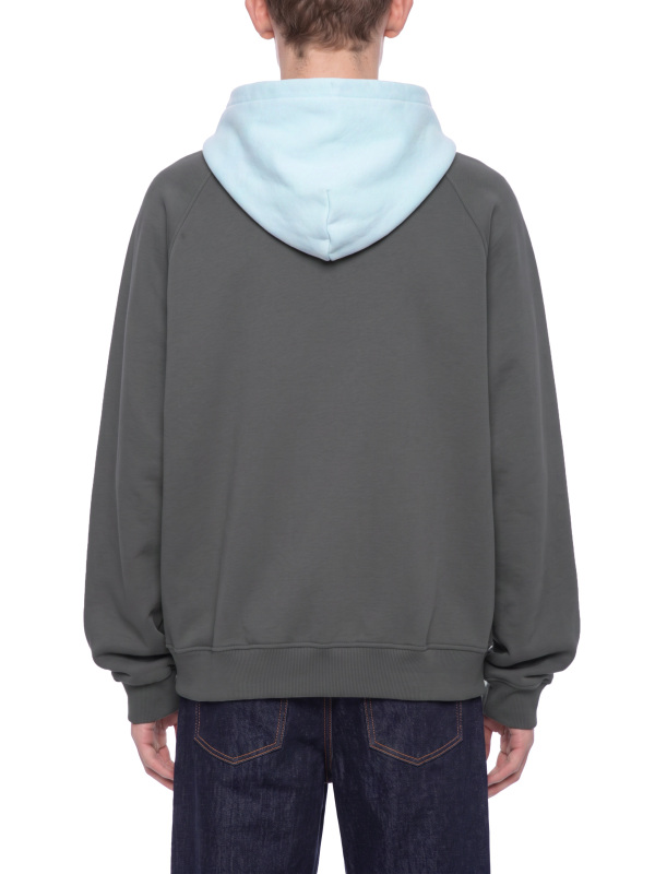 Unisex Fleece Raglan Color Block Hoodie