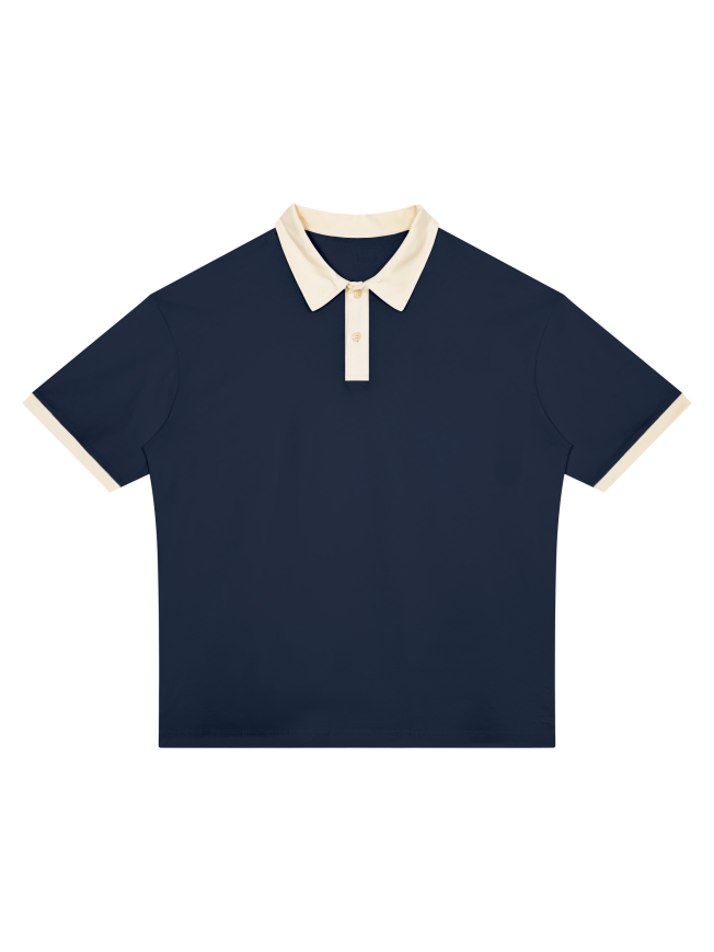 Unisex Color Block Polo Shirt