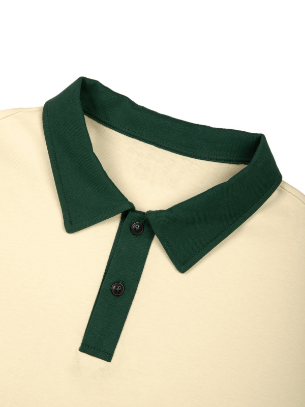 Unisex Color Block Polo Shirt