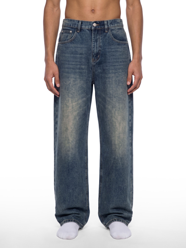 Men's Vintage Wash Denim Jeans