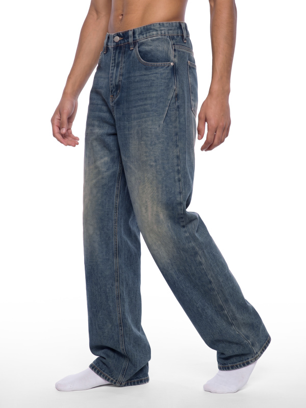 Men's Vintage Wash Denim Jeans