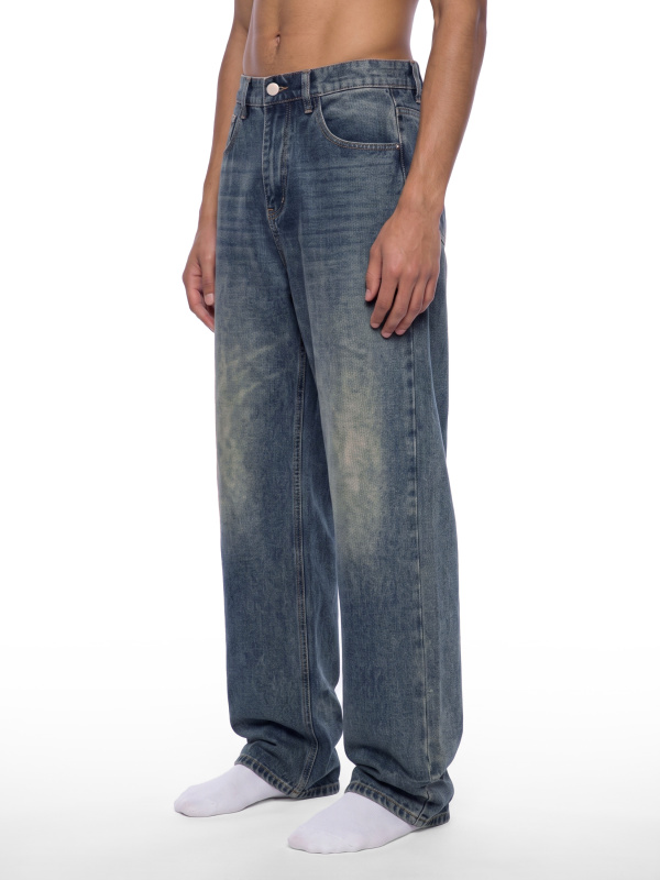 Men's Vintage Wash Denim Jeans