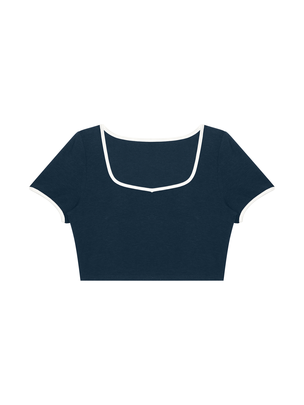Women's Color Block Crop T-Shirt - Main Image