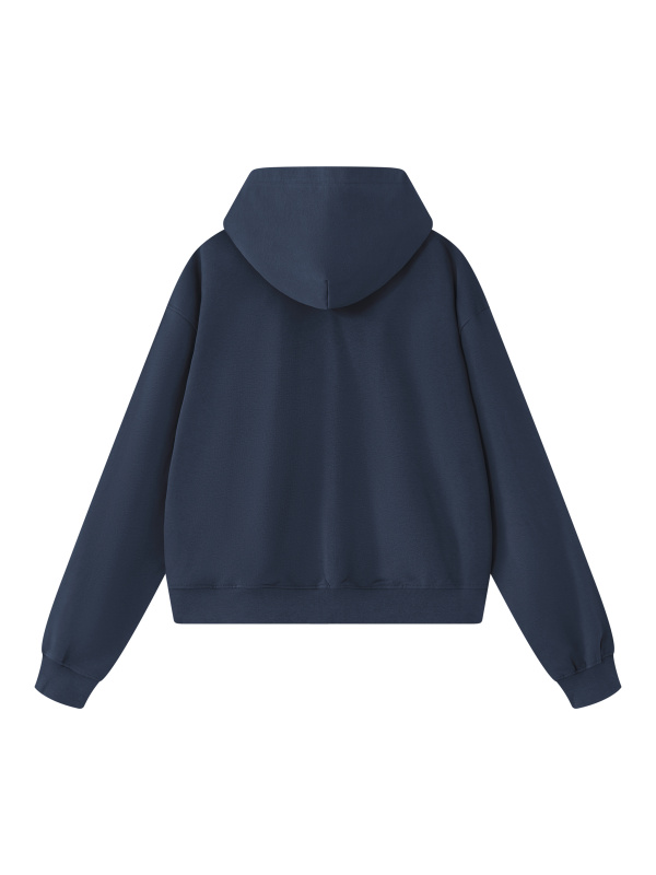 Unisex Boxy Raw Edge Hoodie