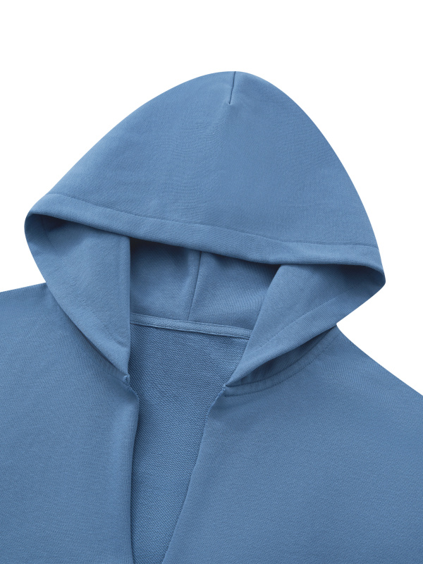Unisex Boxy Raw Edge Hoodie