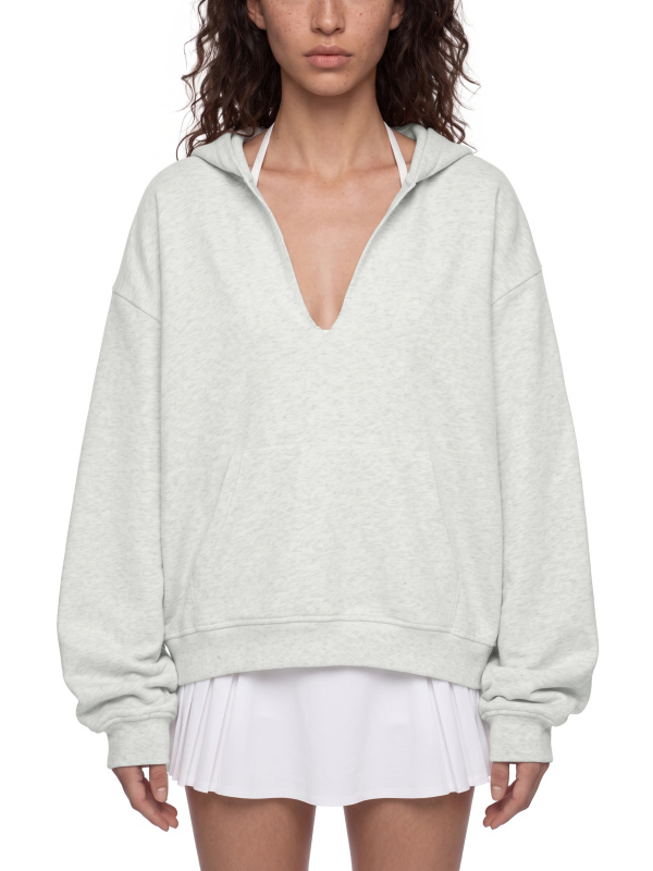 Unisex Boxy Raw Edge Hoodie