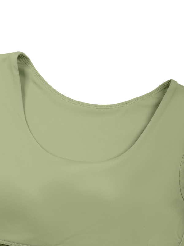 Women's Panelled Crop Yoga T-Shirt