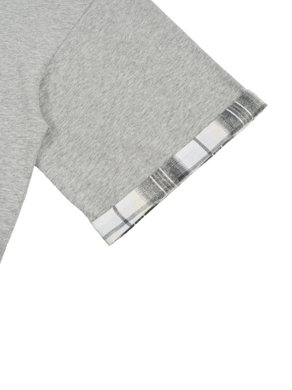 Unisex Plaid Paneled T-Shirt