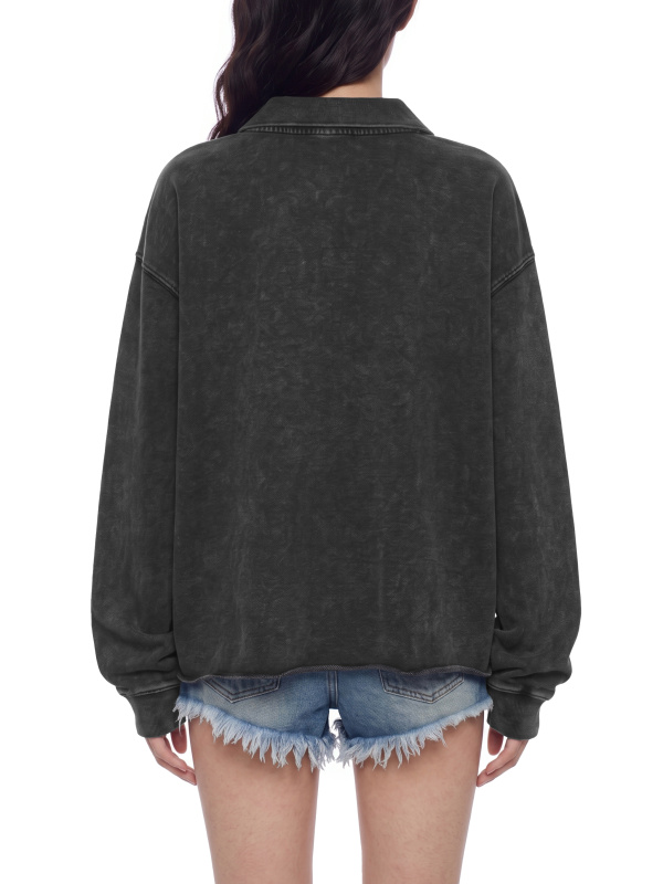Unisex Mineral Wash Pullover Sweatshirt