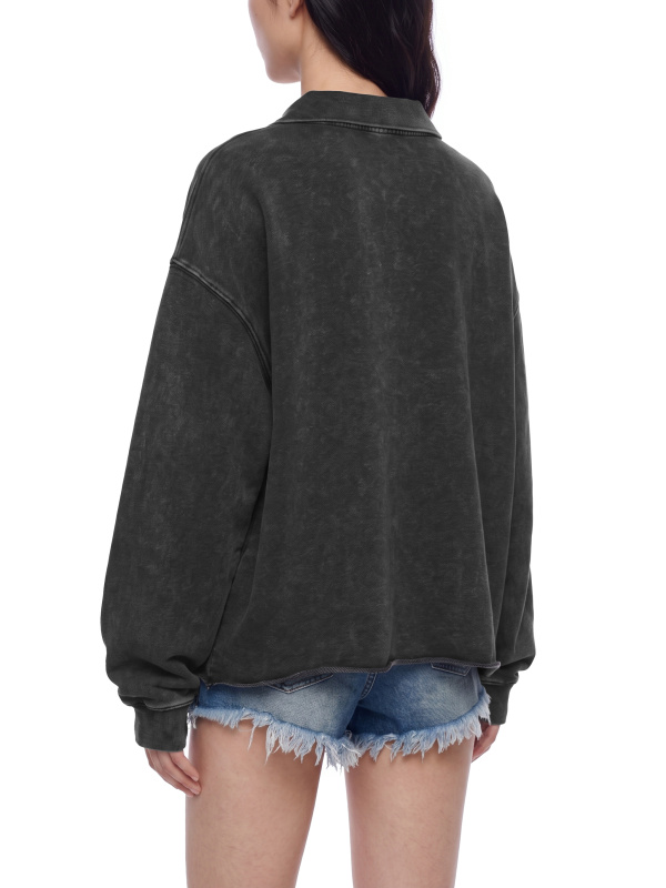 Unisex Mineral Wash Pullover Sweatshirt