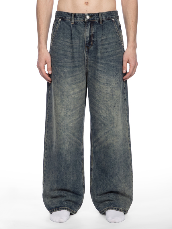 Men's Vintage Wash Denim Jeans