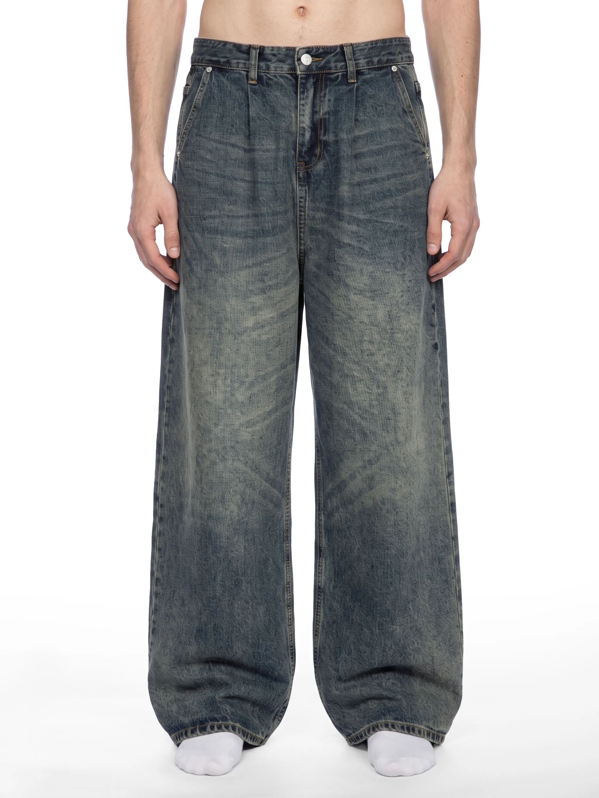 Men's Vintage Wash Denim Jeans