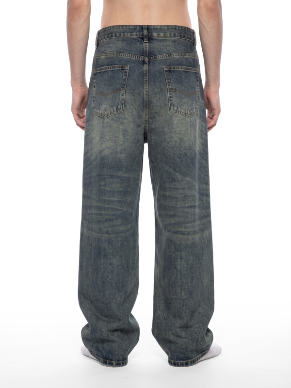 Men's Vintage Wash Denim Jeans