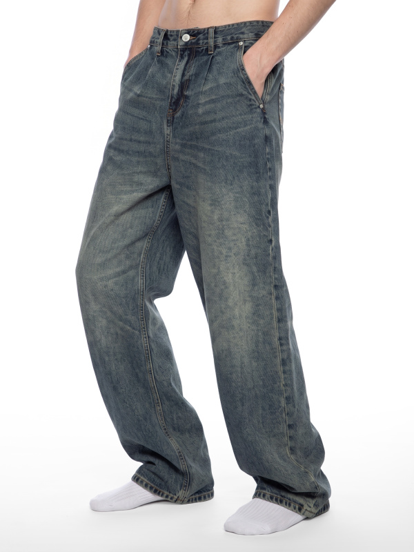 Men's Vintage Wash Denim Jeans