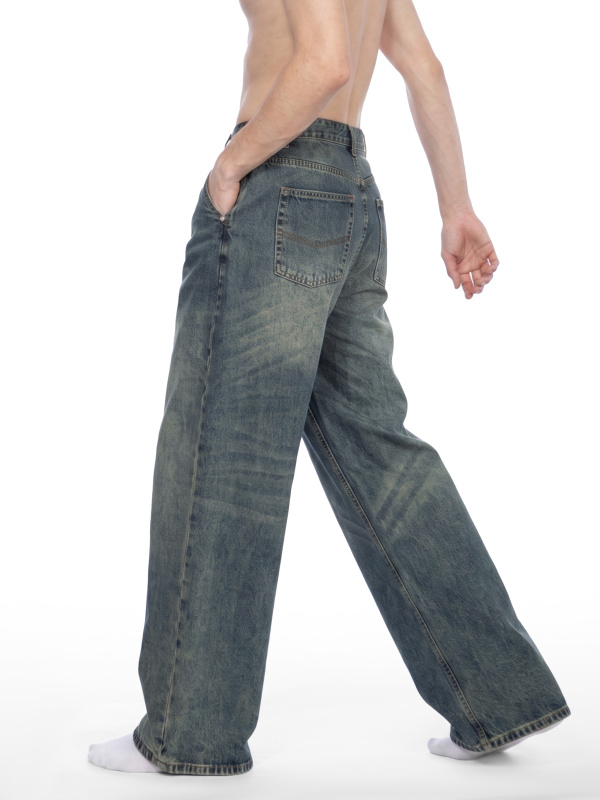 Men's Vintage Wash Denim Jeans