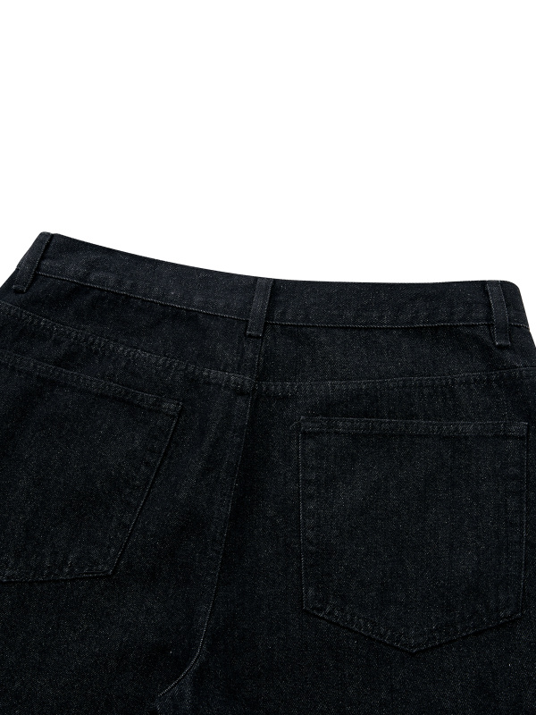 Men's Vintage Wash Wide Leg Denim Jeans
