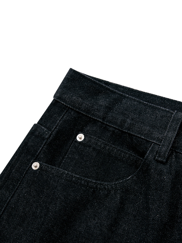 Men's Vintage Wash Wide Leg Denim Jeans