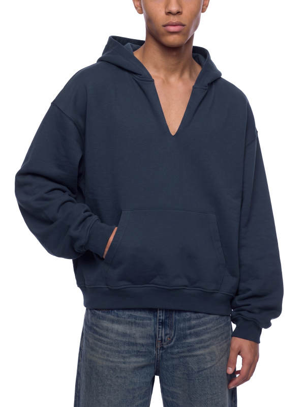 Unisex Boxy Raw Edge Hoodie