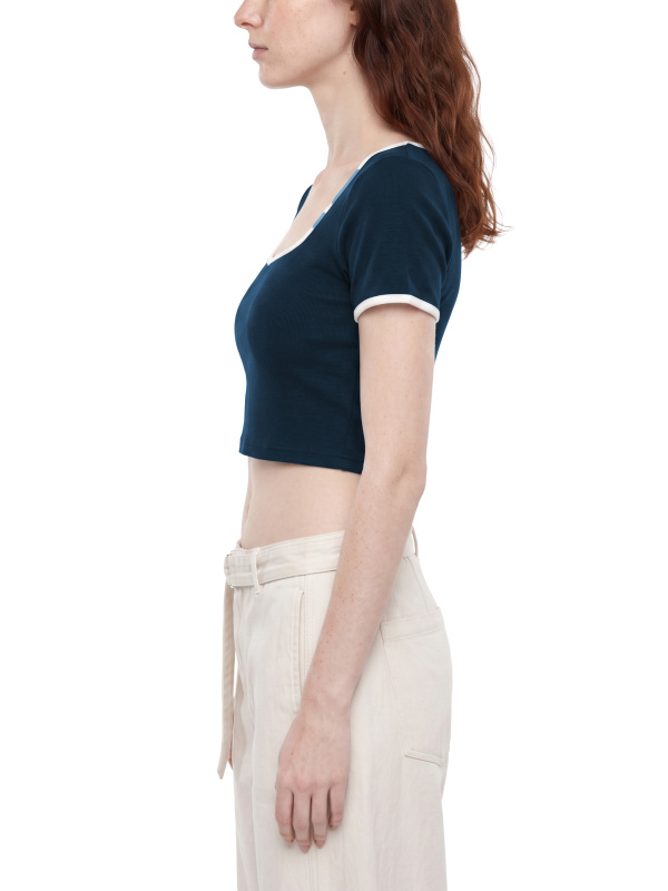 Women's Color Block Crop T-Shirt