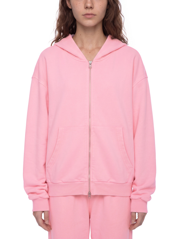 Unisex Mineral Wash Boxy Full Zip Hoodie